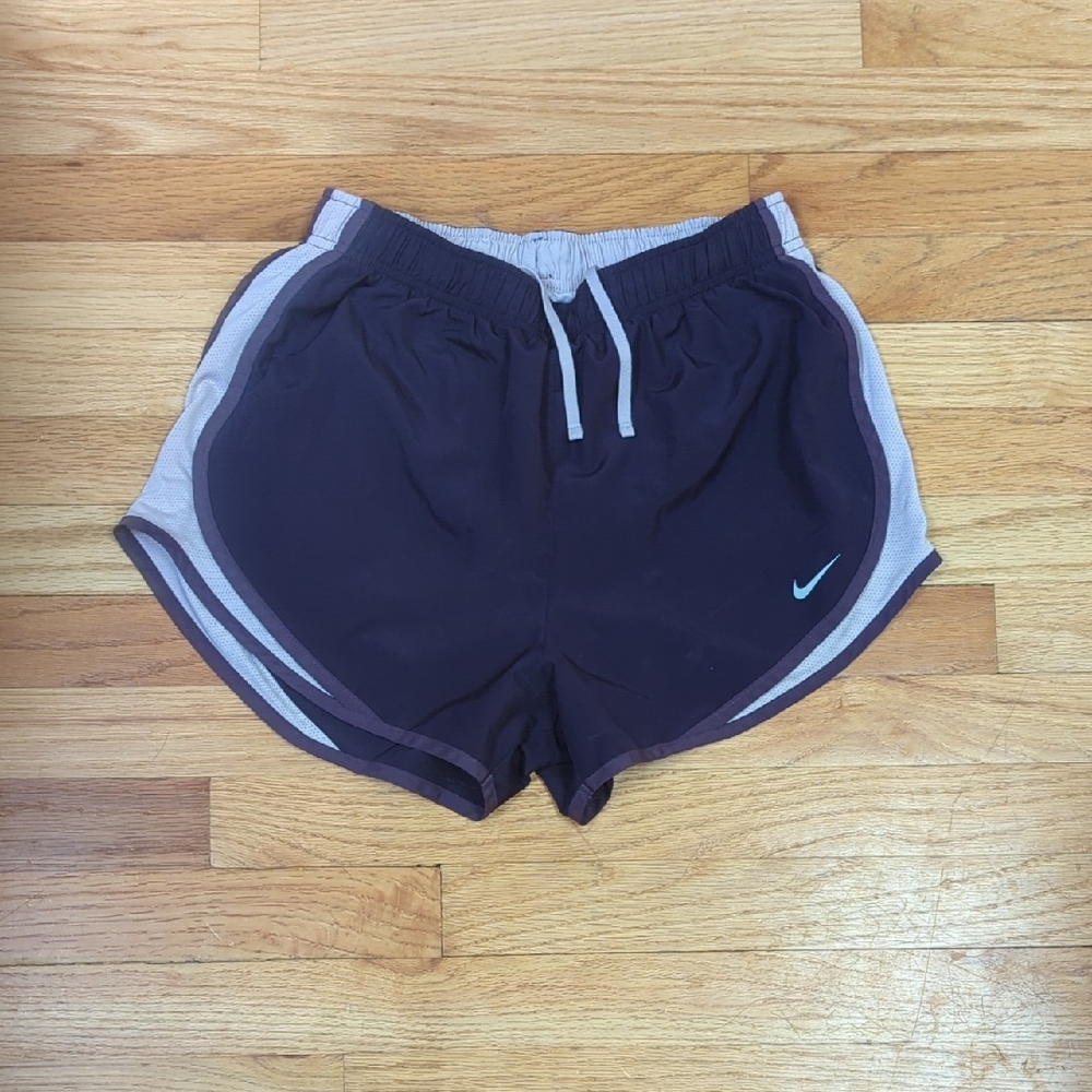 Nike Women's Purple and Gray Athletic Shorts